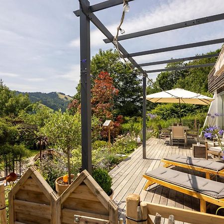 Waldlounge - Gartenwohnung Oberstaufen Extérieur photo
