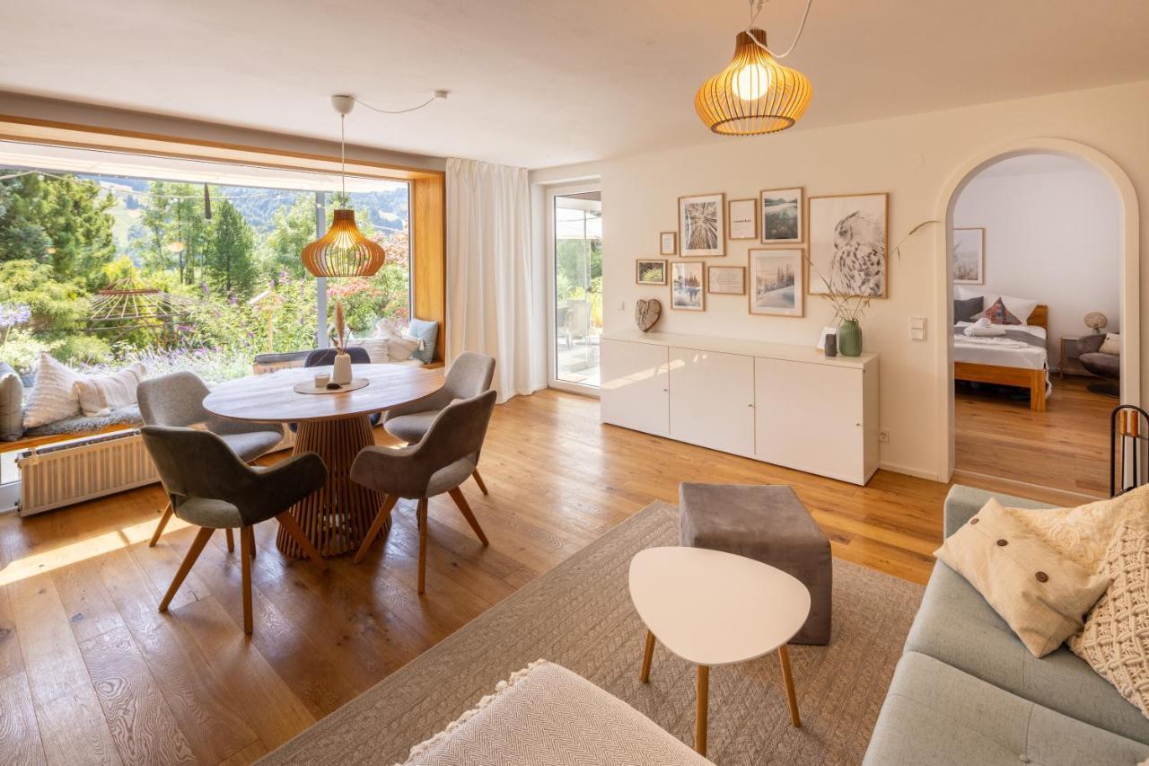 Waldlounge - Gartenwohnung Oberstaufen Extérieur photo
